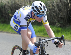 30th of April, 2017; Eoin Morton, UCD Cycling Club, in action during Stage 2 of the AmberGreen Energy Tour of Ulster. Moy, Co. Tyrone. Picture credit: Stephen McMahon / Tour of Ulster