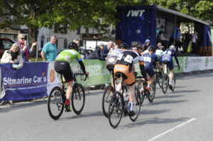 1st of May, 2017; A general view of the action as the riders cross the start/finish line during Stage 3 of the AmberGreen Energy Tour of Ulster. Moy, Co. Tyrone. Picture credit: Stephen McMahon / Tour of Ulster